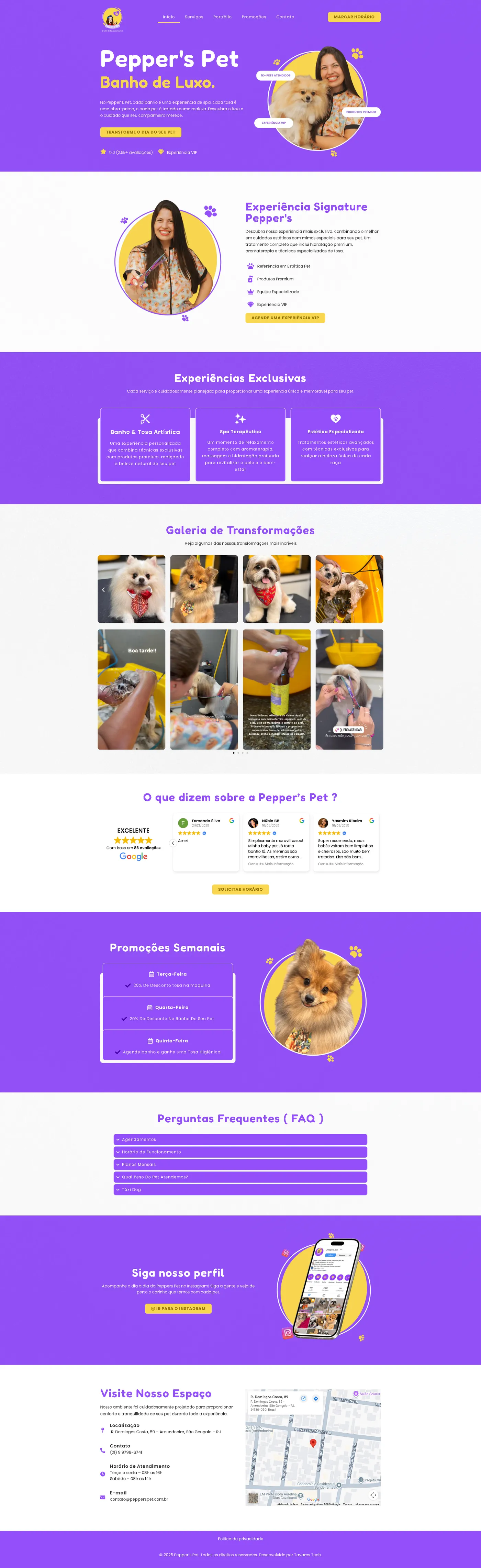 Pepper's Pet — E-commerce (desktop)